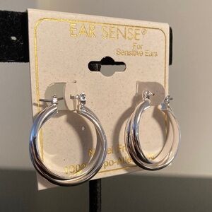 Silver Hypoallergenic Hoop Earrings